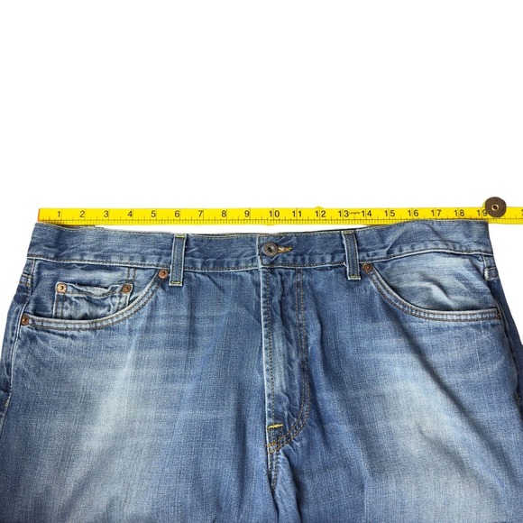 Lucky Brand Relaxed Bootleg Jeans Mens Size 38x34 Distressed Medium Wash - Picture 10 of 13
